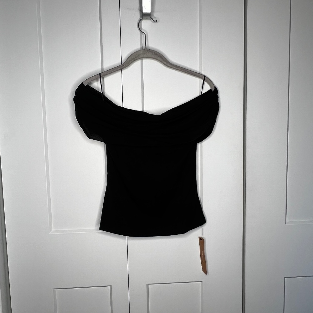 Reformation Rosaline Knit Black Top NWT Women's Size Small